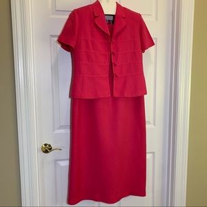 Jessica Howard Pink Sheath Dress & Jacket Size 12P